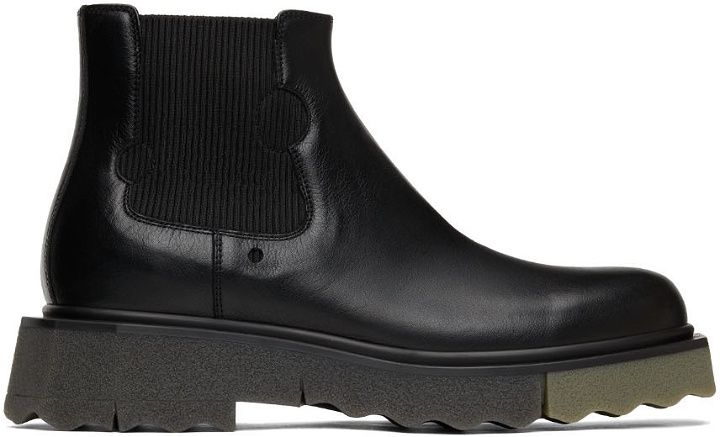 Photo: Off-White Black Meteor Chelsea Boots