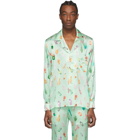 Casablanca Green Silk Apres Soiree Shirt