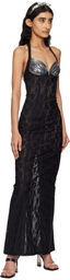MISBHV Black Stella Lace Maxi Dress