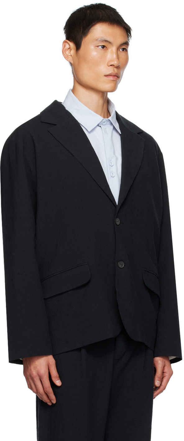 XENIA TELUNTS Black Notched Lapel Blazer
