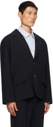 XENIA TELUNTS Black Notched Lapel Blazer