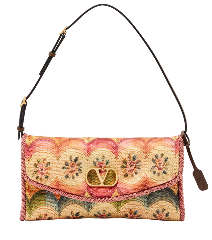 Photo: Valentino Garavani DeVain Small floral jacquard shoulder bag