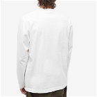 Norse Projects Men's Long Sleeve Holger Tab Series Reflective T-Shirt in White