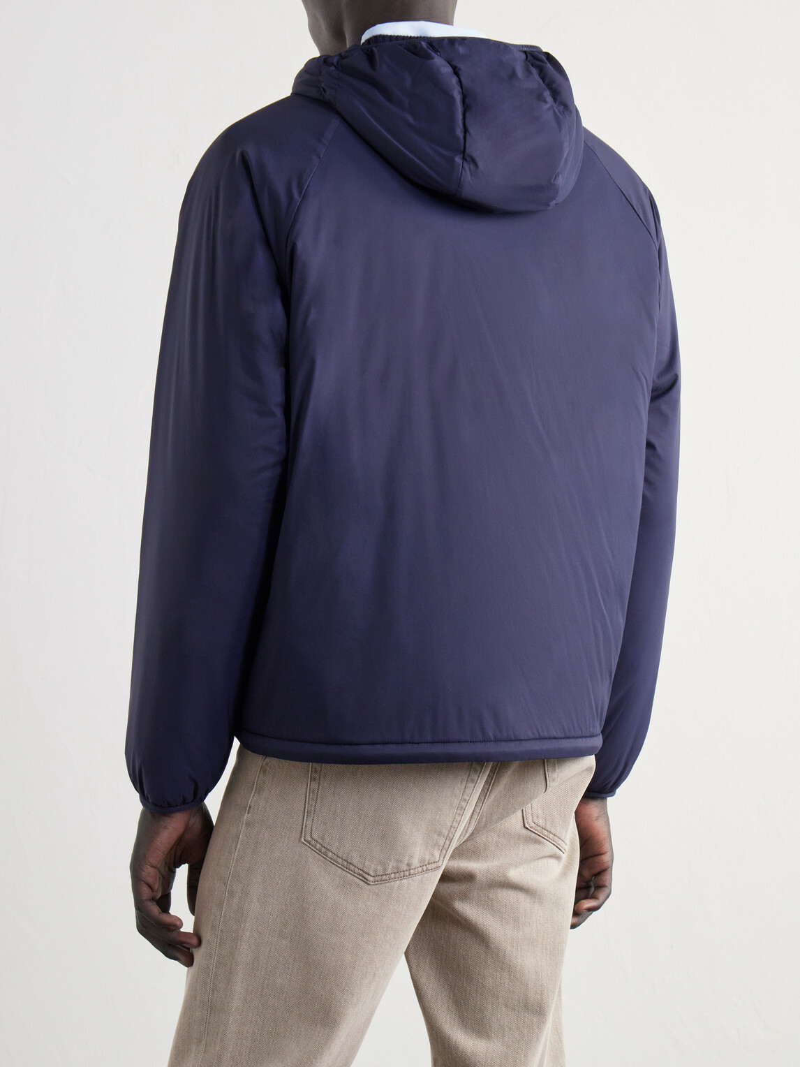 Burberry - Logo-Appliquéd Shell Hooded Jacket - Blue