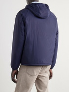 Burberry - Logo-Appliquéd Shell Hooded Jacket - Blue