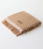 The House of Lyria Amaranto alpaca wool-blend throw