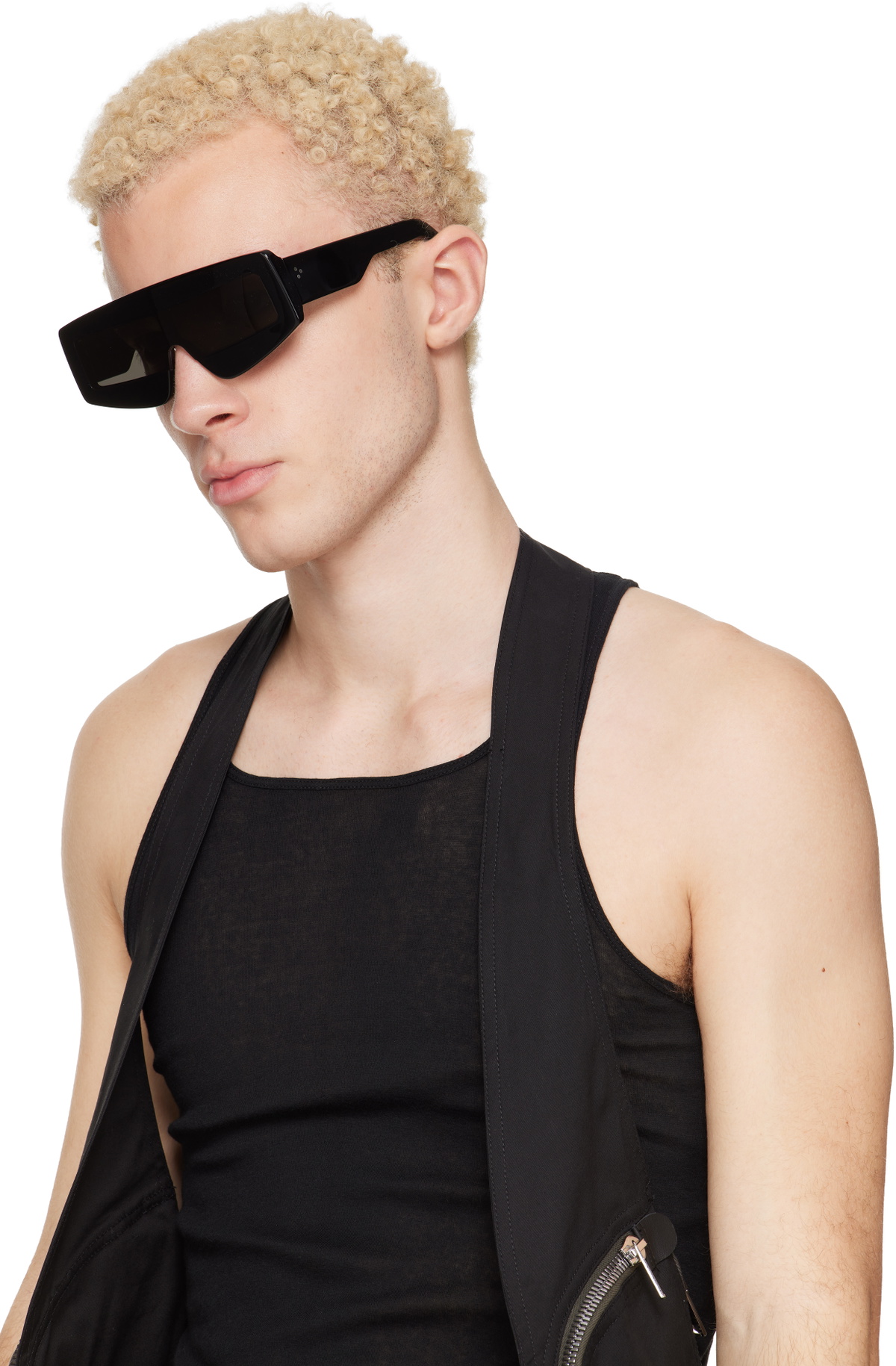 Rick Owens Black Temple Phleg Sunglasses