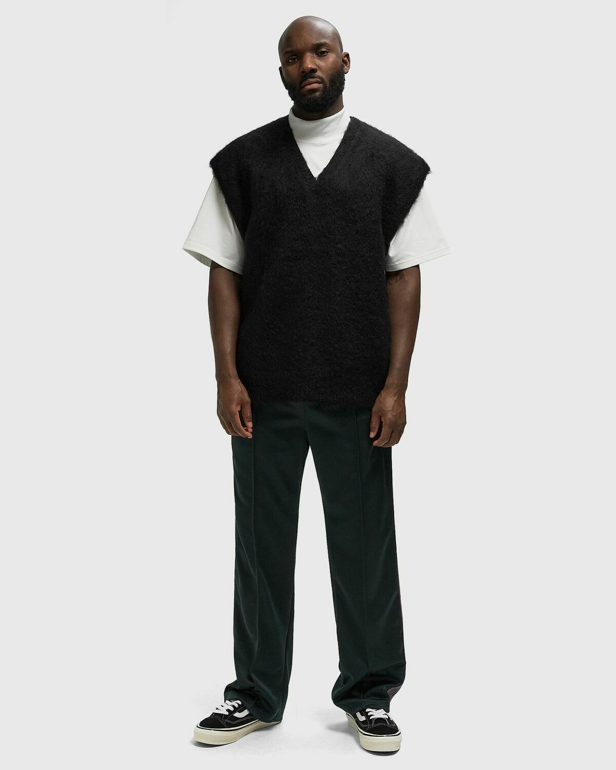 Needles Mohair Knit Vest - Solid Black Men
