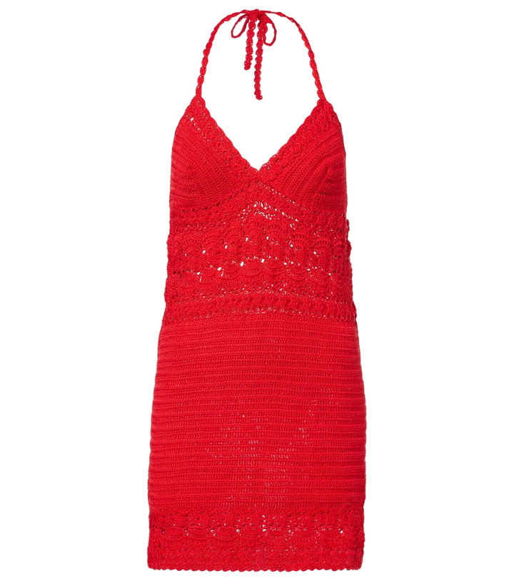 Photo: Anna Kosturova Filigree crochet cotton minidress
