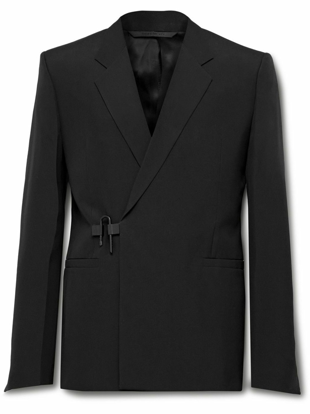 Photo: Givenchy - Slim-Fit Embellished Wool Blazer - Black