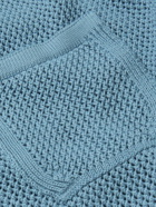 Piacenza Cashmere - Crochet-Knit Cotton Shirt - Blue