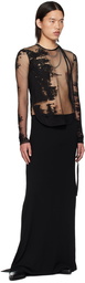 Ann Demeulemeester Black Rex Maxi Skirt