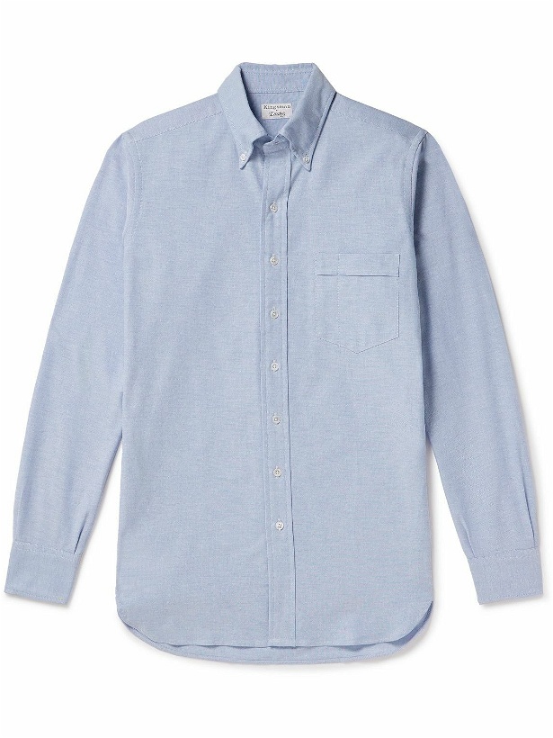 Photo: Kingsman - Button-Down Cotton Oxford Shirt - Blue