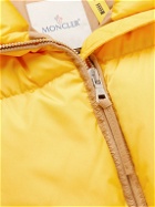 Moncler Genius - 8 Moncler Palm Angels Kelsey Cropped Logo-Appliquéd Panelled Quilted ECONYL Down Jacket - Yellow