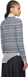 Thom Browne Blue Crewneck Cardigan