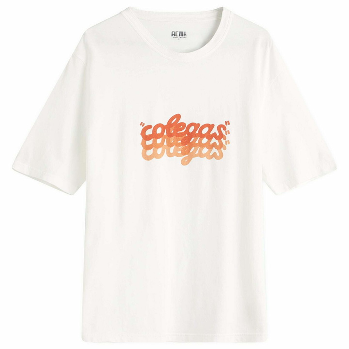 Photo: ACMH by Magic Castles Men's Colegas Printed T-Shirt in Off White