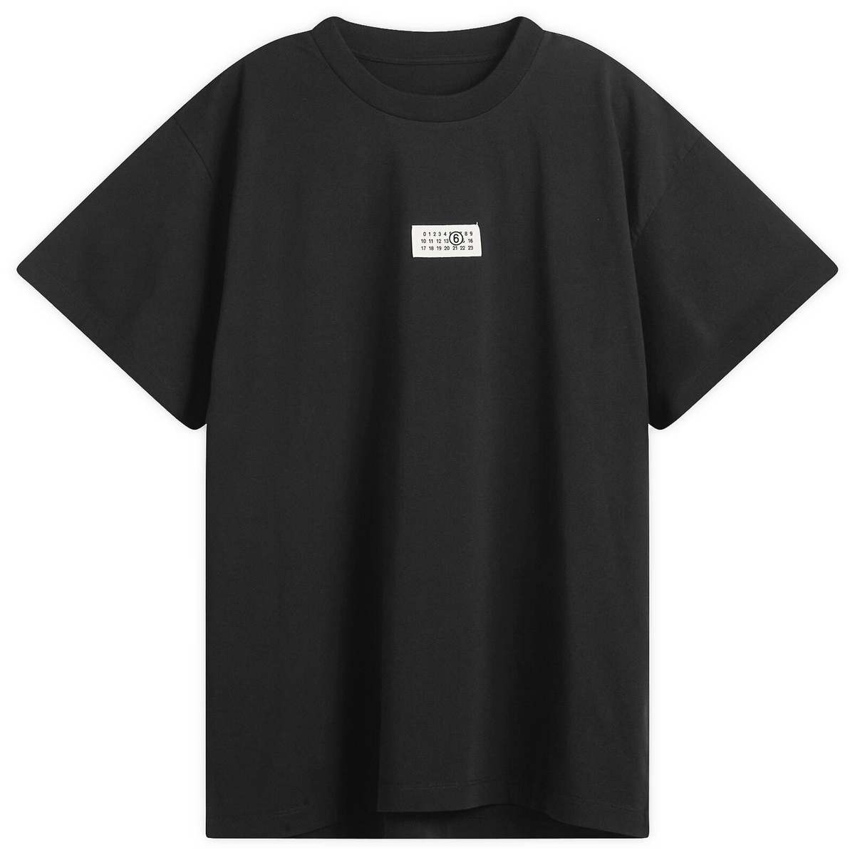MM6 Maison Margiela Men's Logo T-Shirt in Black MM6 Maison Margiela