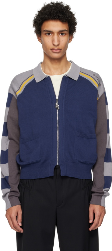 Photo: Kiko Kostadinov Gray & Blue Kest Cardigan