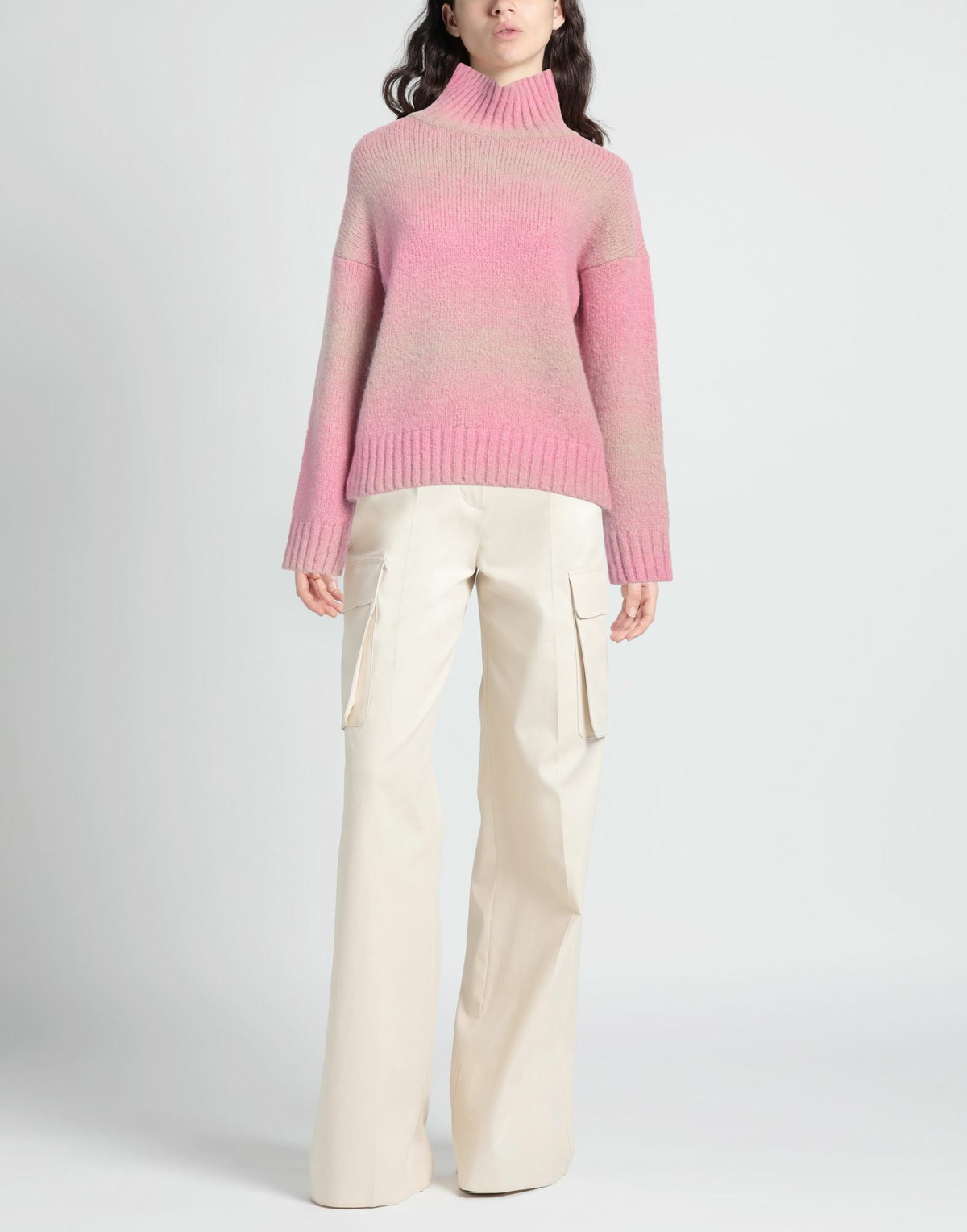 Maje Womens Turtleneck in Pink