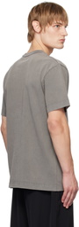 Alexander Wang Gray Glitter Puff Logo T-shirt