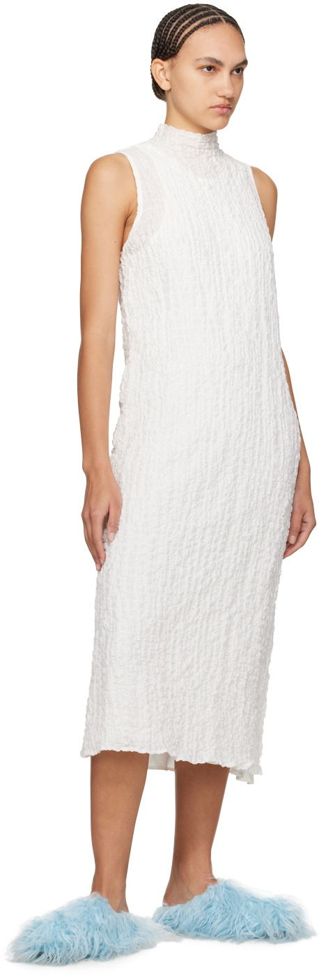 Song for the Mute White High Neck Midi Dress