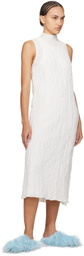 Song for the Mute White High Neck Midi Dress