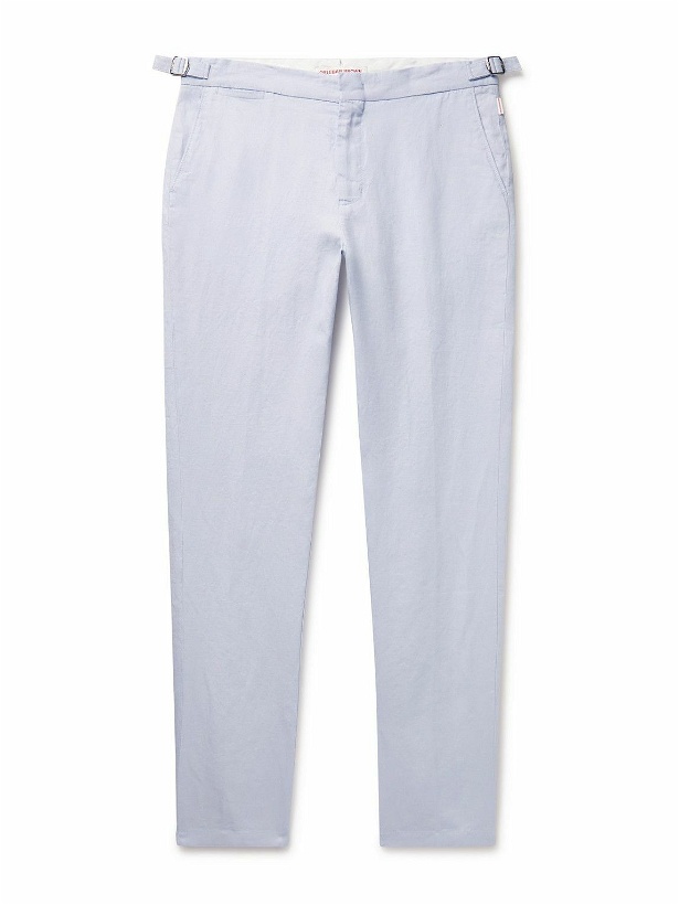 Photo: Orlebar Brown - Griffon Slim-Fit Linen-Twill Trousers - Blue