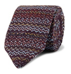 Missoni - 6cm Crochet-Knit Wool and Silk-Blend Tie - Burgundy