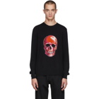 Alexander McQueen Black Wool and Mohair Skull Sweater