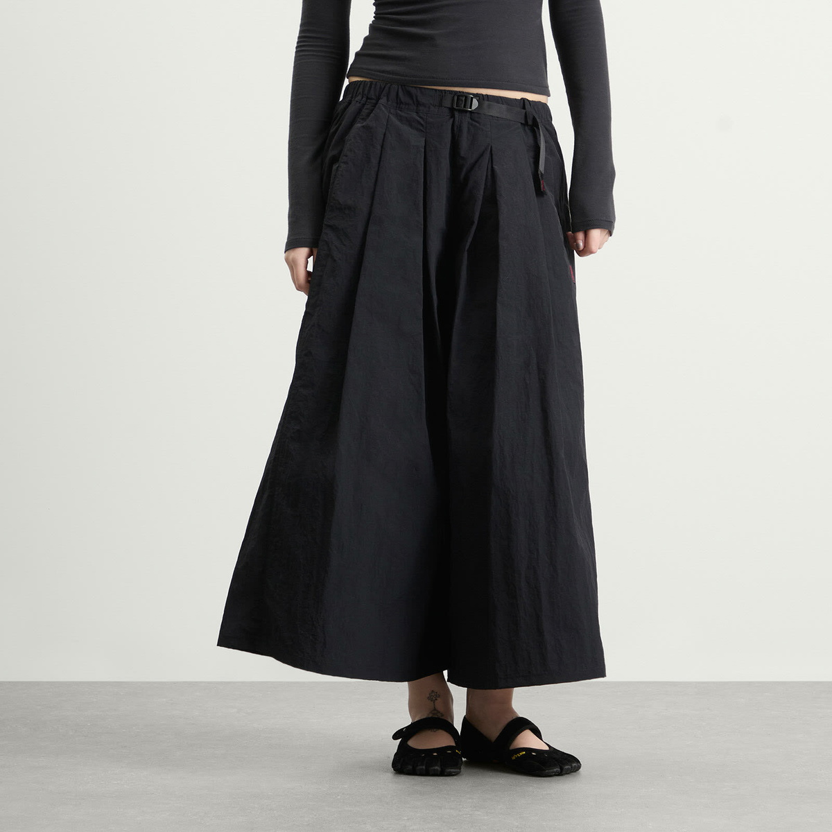 Gramicci Women's Nylon Flare Pant in Black