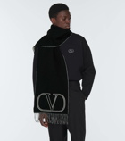 Valentino Garavani Vlogo wool and cashmere jacquard scarf