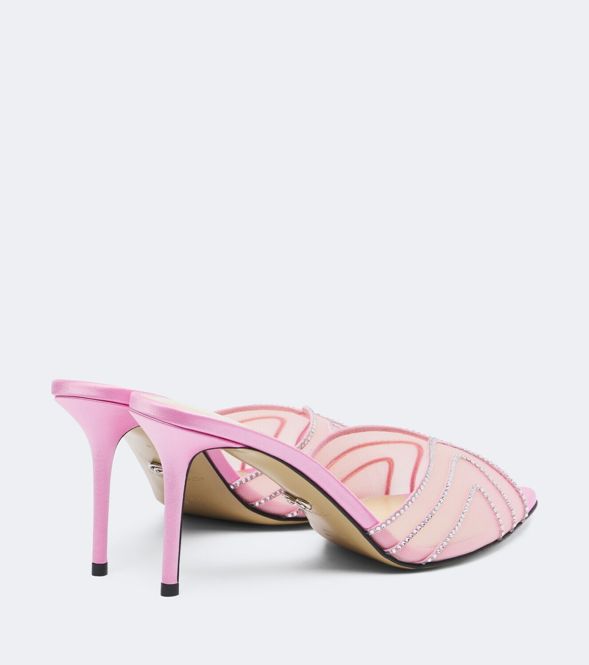 Mach & Mach Rainbow embellished mesh mules