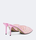 Mach & Mach Rainbow embellished mesh mules