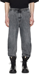 Juun.J Blue Track Jogger Denim Sweatpants