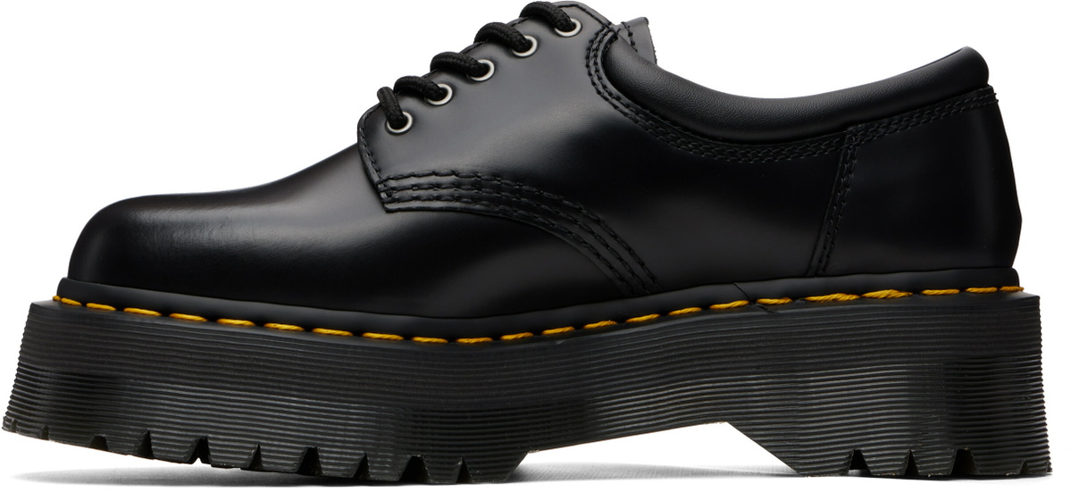 Dr. Martens Black 8053 Quad Smooth Leather Platform Derbys