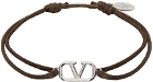 Valentino Garavani Brown VLogo Signature Bracelet