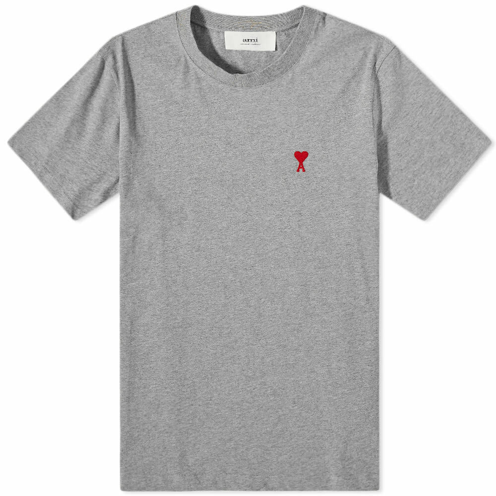 Ami Paris ハートロゴ Tシャツ グレー AMI Men's Small A Heart T-Shirt in Heather Grey AMI