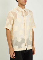 NN07 Freddy Floral Cotton-blend Shirt White
