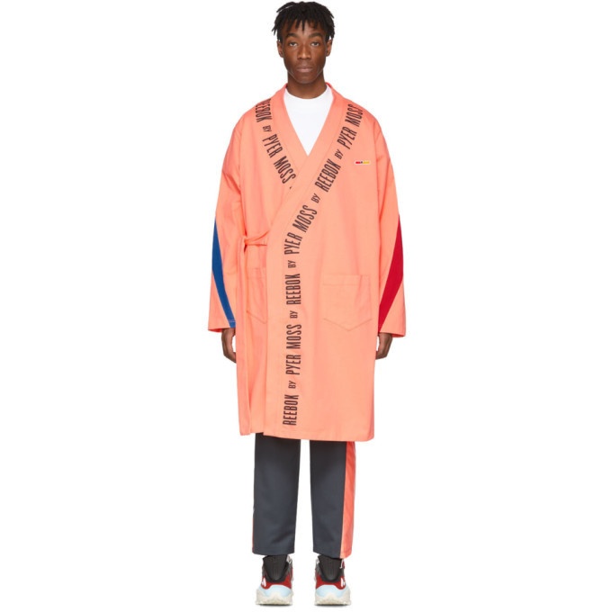 Photo: Reebok by Pyer Moss Pink Collection 3 Wrap Coat
