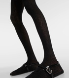 Alaïa Croc-effect tights