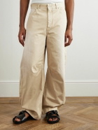LOEWE - Paula's Ibiza Barrel-Leg Cotton-Twill Trousers - Neutrals