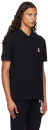 Moschino Black Teddy Patch Polo