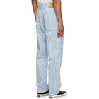 Levis Blue Striped Stay Loose Carpenter Trousers