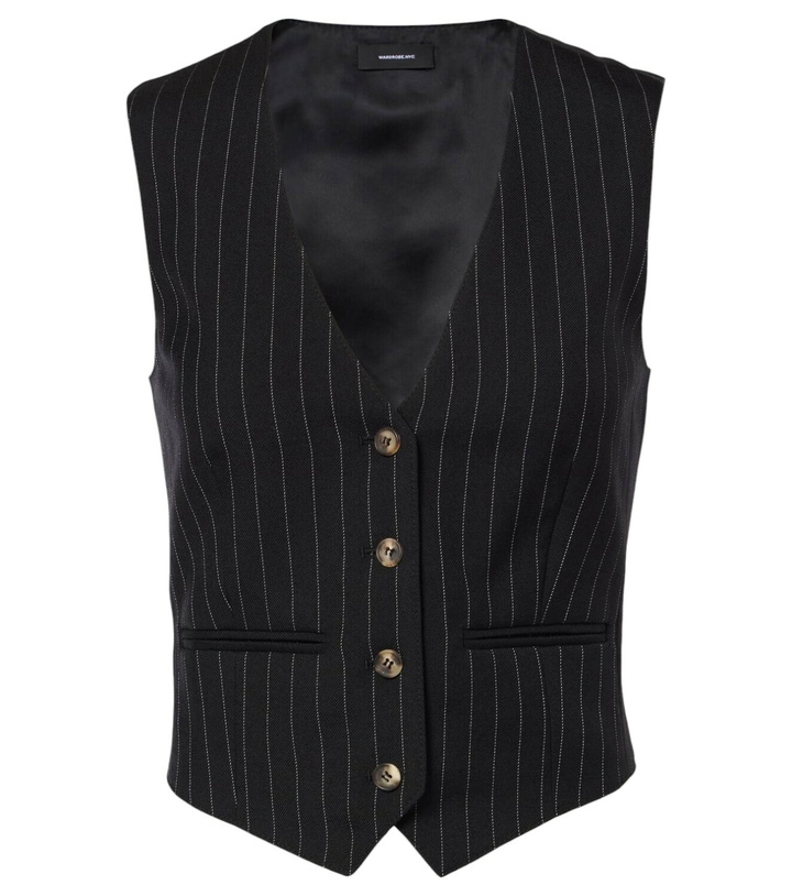 Photo: Wardrobe.NYC Pinstripe wool vest