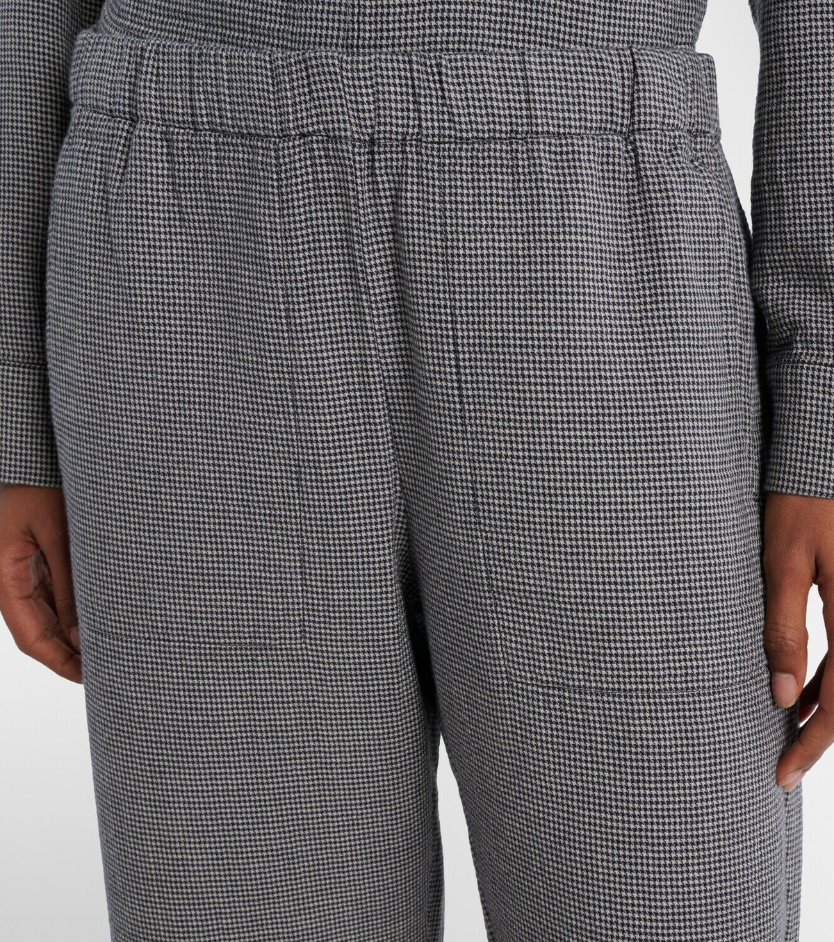 Velvet Braylen houndstooth cotton wide-leg pants