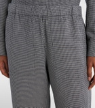 Velvet Braylen houndstooth cotton wide-leg pants
