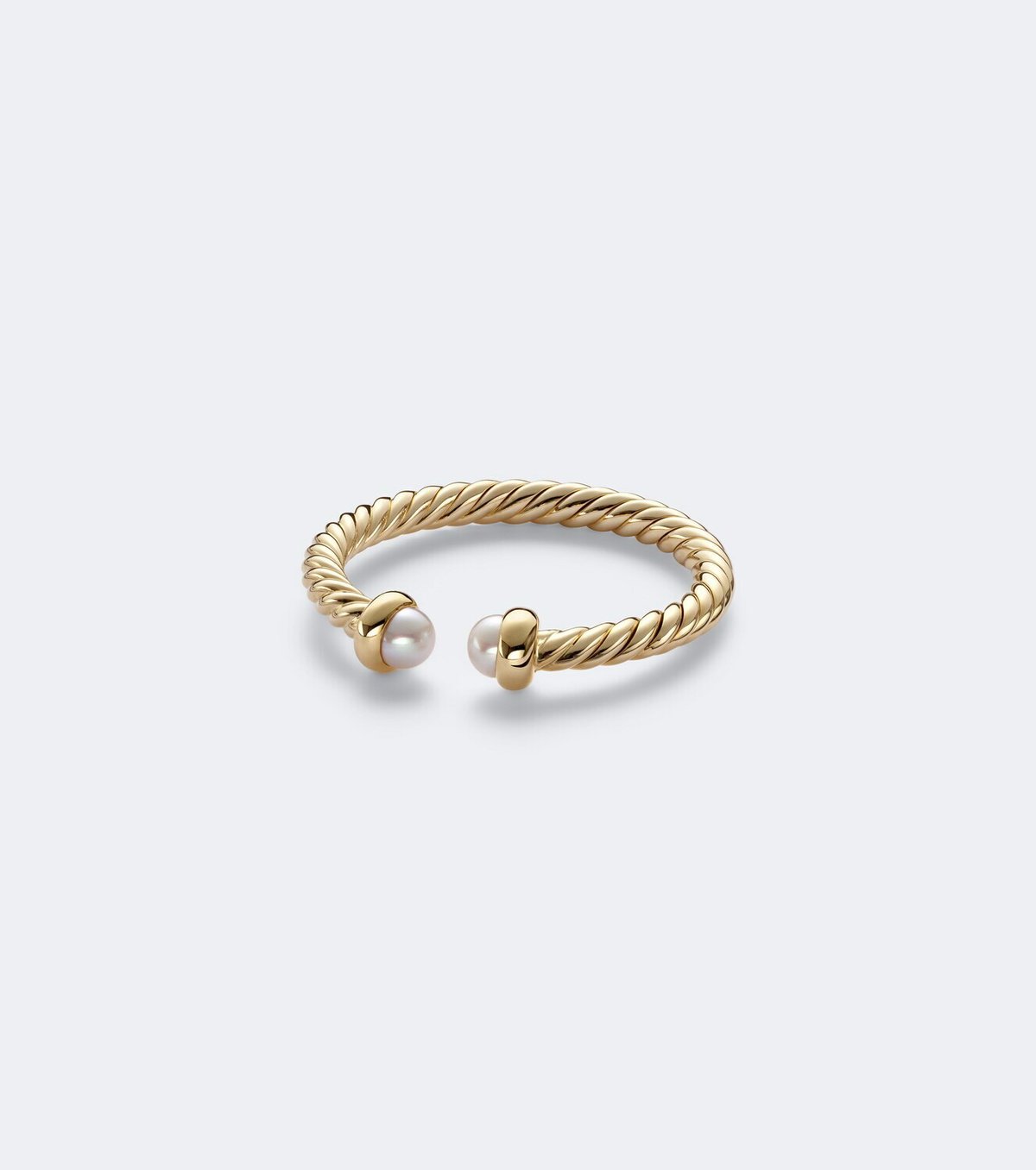 David Yurman Cablespira® Flex Micro 18kt gold ring with pearls