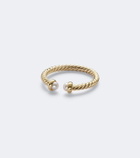 David Yurman Cablespira® Flex Micro 18kt gold ring with pearls