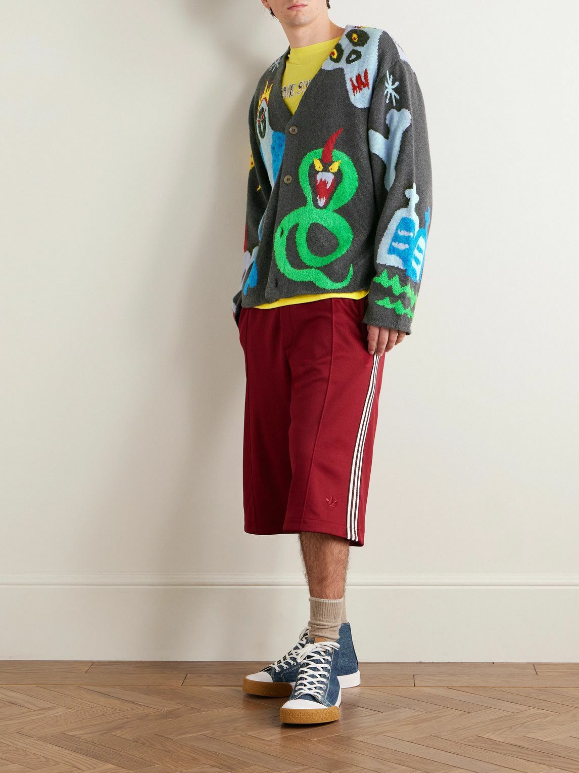 The Elder Statesman - Mythical Creatures Jacquard-Knit Cashmere-Blend Cardigan - Multi