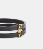 Saint Laurent Cassandre leather bracelet
